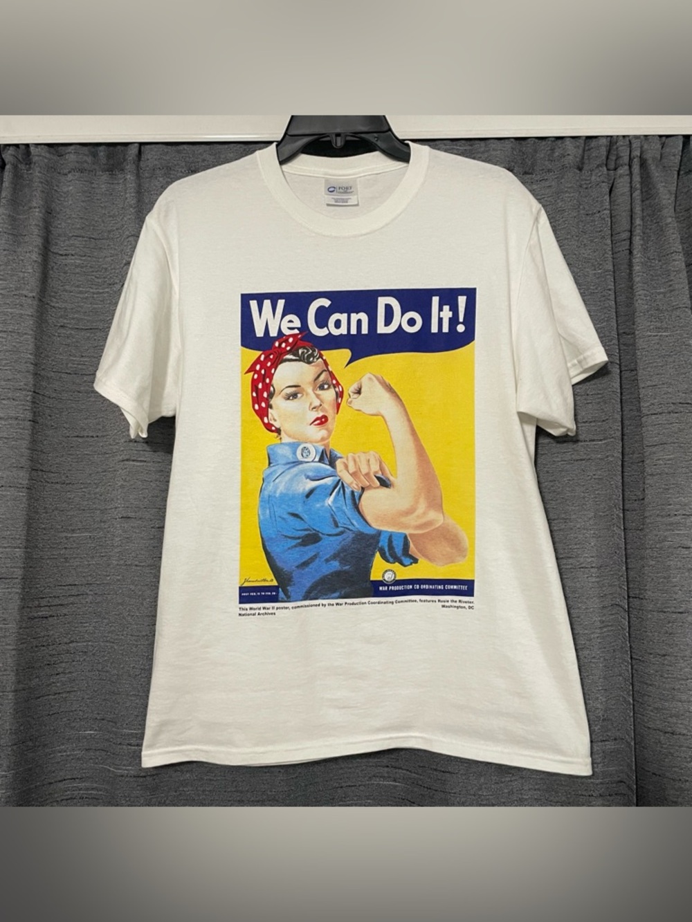 Vintage We Can Do It Rosie The Riveter War Poster Shirt Size Medium M 90s